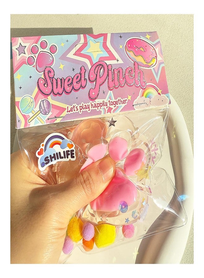 SHILIFE Taba Squishy Crystal Cat Claw Random Color , Kawaii Squishies PVC Toys, Stress Relieving Fur Ball OPP Packaging Gifts|Squishy Fidget Toys for Anxiety & Relaxation|Perfect Desk Accessory (1pcs) - Image 3